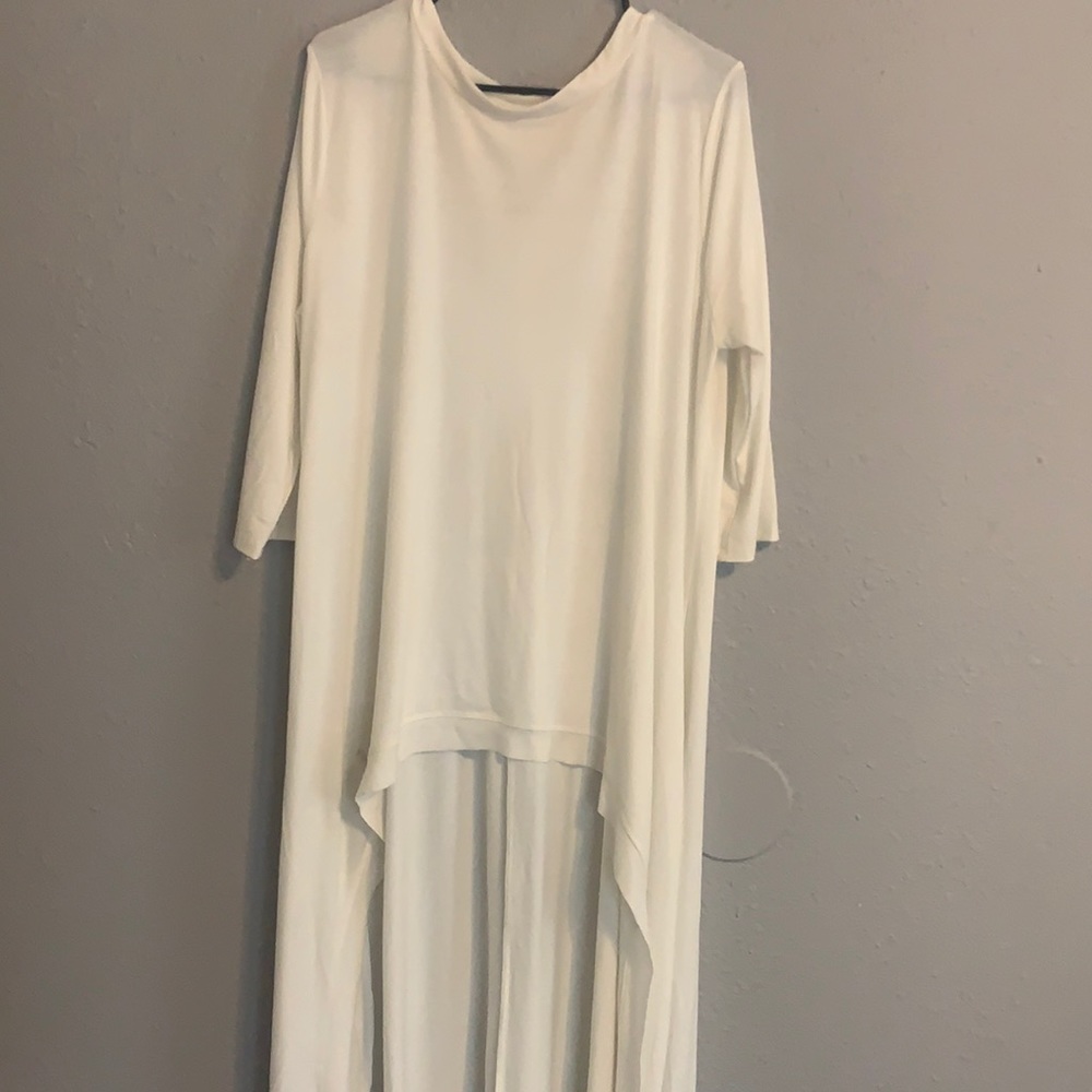 Zenana Premium high-low top in Ivory